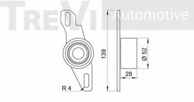 TREVI AUTOMOTIVE td1068 -  Натяжной ролик, ремень ГРМ